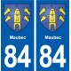 84 Maubec blason autocollant plaque stickers ville