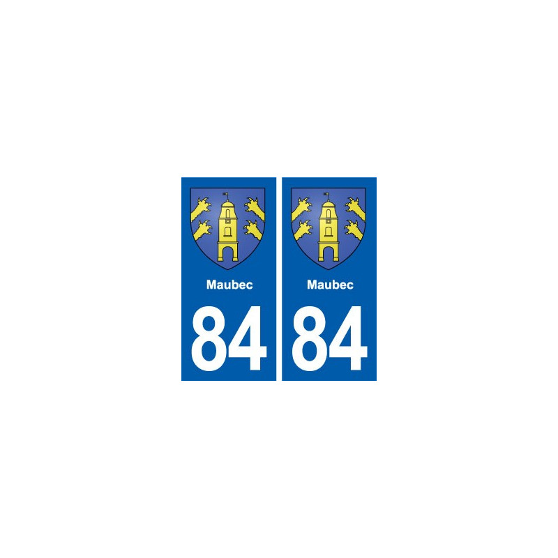 84 Maubec blason autocollant plaque stickers ville