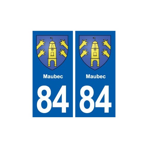84 Maubec blason autocollant plaque stickers ville