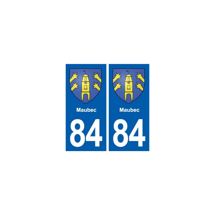84 Maubec blason autocollant plaque stickers ville