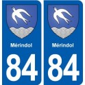 84 Mérindol blason autocollant plaque stickers ville