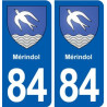 84 Mérindol blason autocollant plaque stickers ville