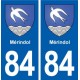 84 Mérindol blason autocollant plaque stickers ville