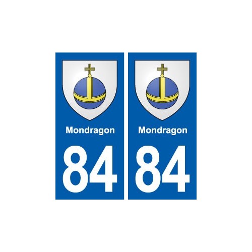 84 Mondragon blason autocollant plaque stickers ville