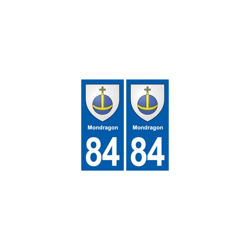 84 Mondragon blason autocollant plaque stickers ville