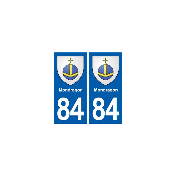 84 Mondragon blason autocollant plaque stickers ville