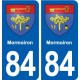 84 Mormoiron blason autocollant plaque stickers ville