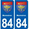 84 Mormoiron blason autocollant plaque stickers ville