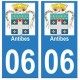 06 Antibes autocollant plaque