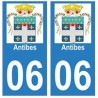 06 Antibes autocollant plaque