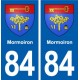 84 Mormoiron blason autocollant plaque stickers ville