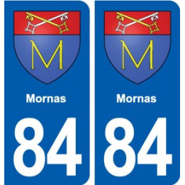 84 Mornas blason autocollant plaque stickers ville