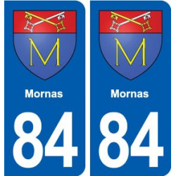 84 Mornas blason autocollant plaque stickers ville