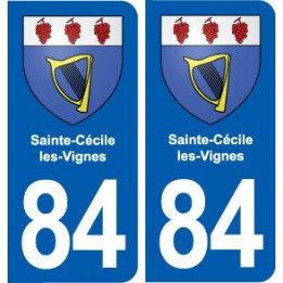 84 Sainte-Cécile-les-Vignes blason autocollant plaque stickers ville