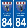 84 Sainte-Cécile-les-Vignes blason autocollant plaque stickers ville