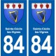 84 Sainte-Cécile-les-Vignes blason autocollant plaque stickers ville