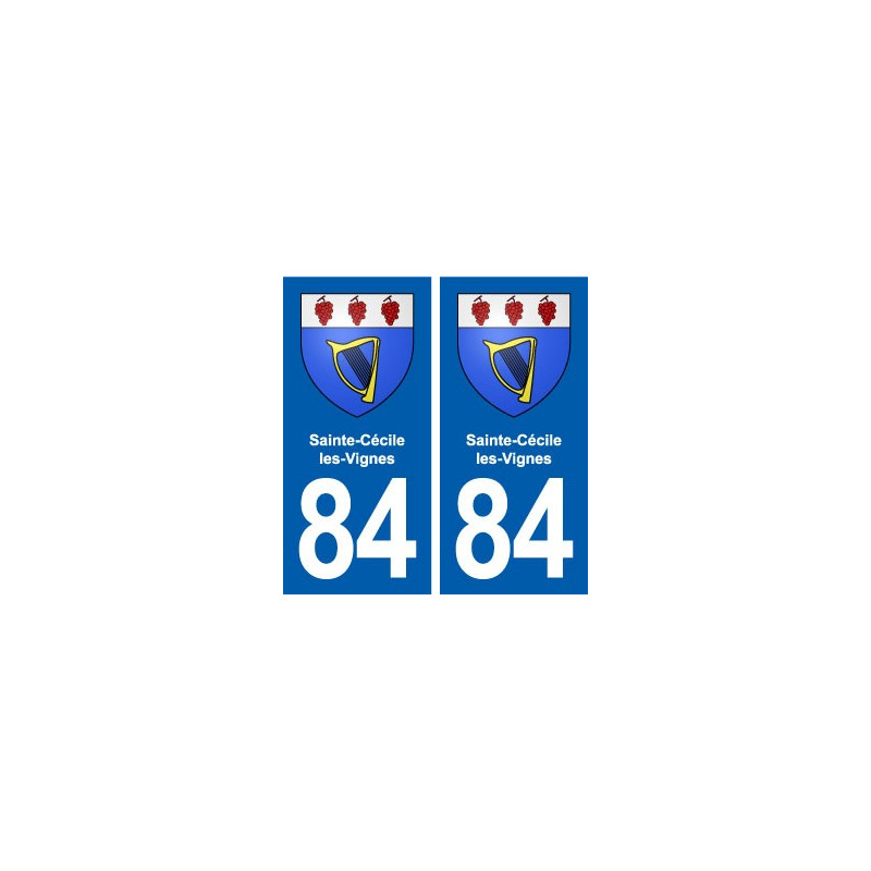 84 Sainte-Cécile-les-Vignes blason autocollant plaque stickers ville
