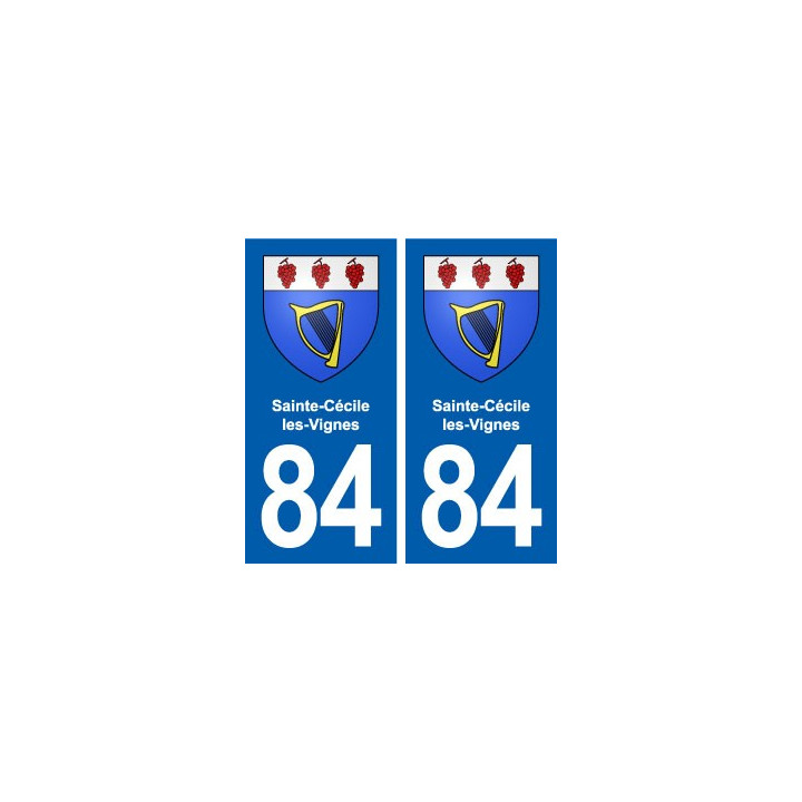 84 Sainte-Cécile-les-Vignes blason autocollant plaque stickers ville