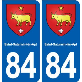 84 Saint-Saturnin-lès-Apt blason autocollant plaque stickers ville