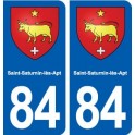 84 Saint-Saturnin-lès-Apt wappen aufkleber typenschild aufkleber stadt