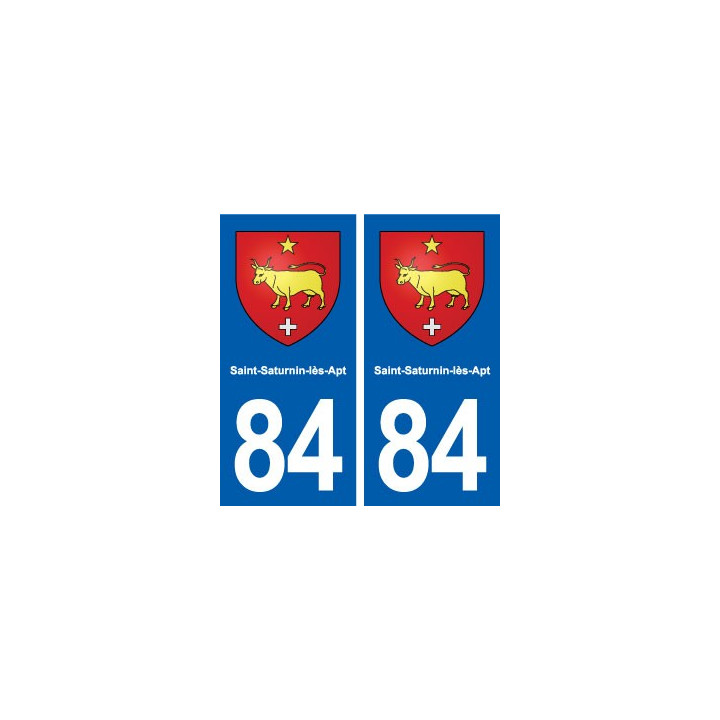 84 Saint-Saturnin-lès-Apt blason autocollant plaque stickers ville
