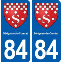 84 Sérignan-du-Comtat blason autocollant plaque stickers ville