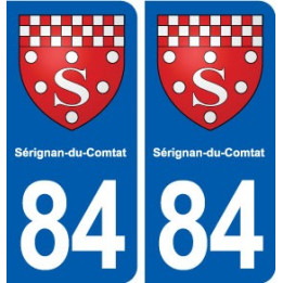 84 Sérignan-du-Comtat blason autocollant plaque stickers ville