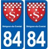 84 Sérignan-du-Comtat blason autocollant plaque stickers ville