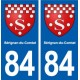 84 Sérignan-du-Comtat blason autocollant plaque stickers ville