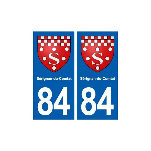 84 Sérignan-du-Comtat blason autocollant plaque stickers ville