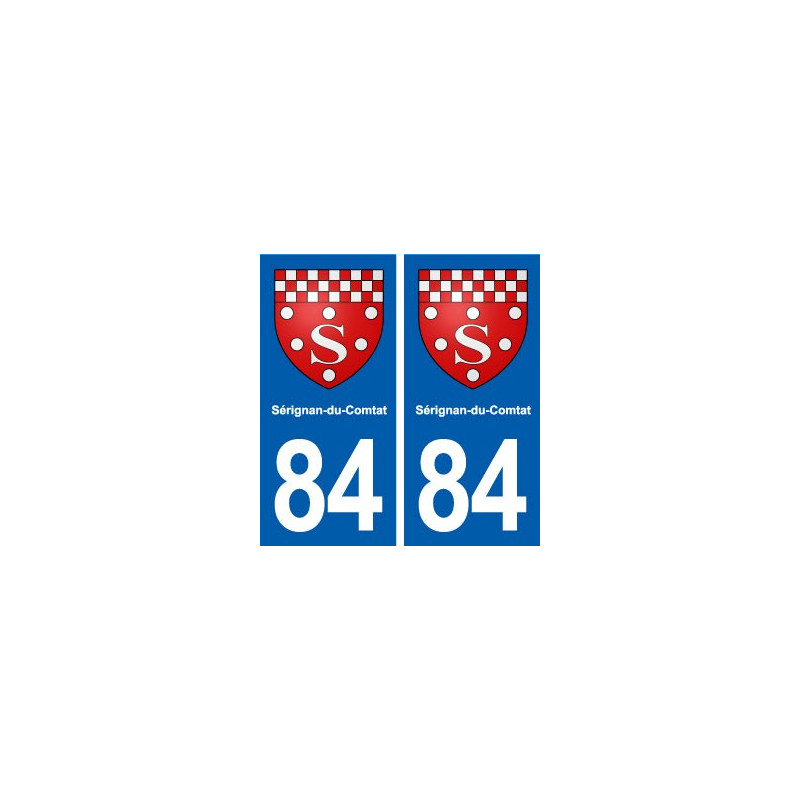 84 Sérignan-du-Comtat blason autocollant plaque stickers ville