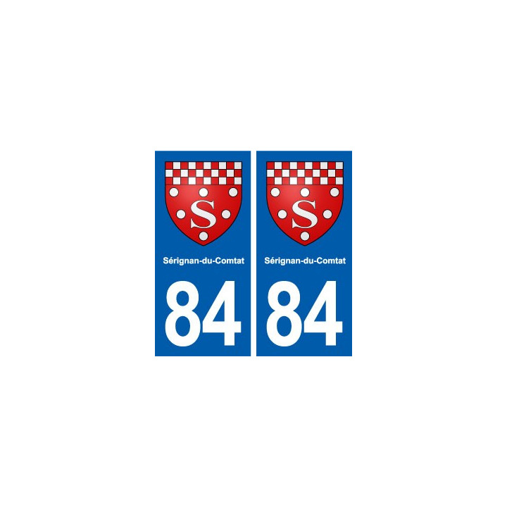 84 Sérignan-du-Comtat blason autocollant plaque stickers ville