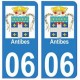 06 Antibes autocollant plaque