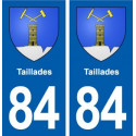 84 Taillades blason autocollant plaque stickers ville