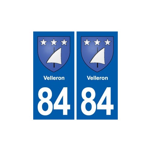 84 Velleron blason autocollant plaque stickers ville