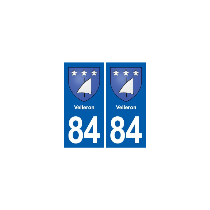 84 Velleron blason autocollant plaque stickers ville