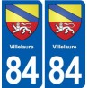 84 Villelaure blason autocollant plaque stickers ville