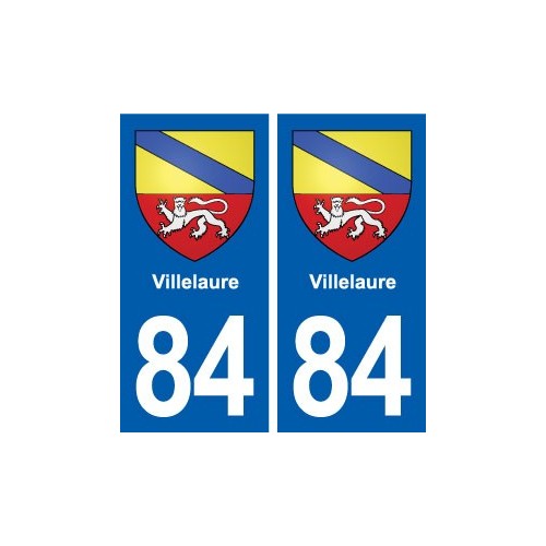 84 Villelaure blason autocollant plaque stickers ville