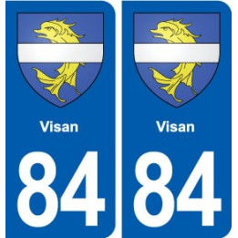 84 Visan blason autocollant plaque stickers ville