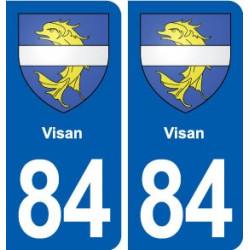 84 Visan blason autocollant plaque stickers ville