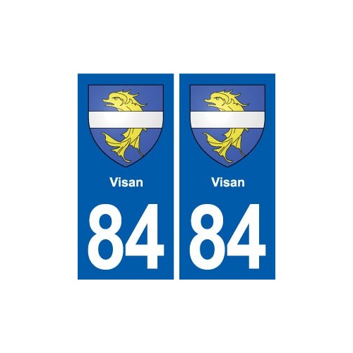 84 Visan blason autocollant plaque stickers ville
