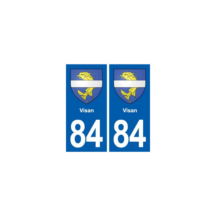 84 Visan blason autocollant plaque stickers ville