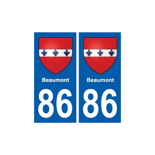 86 Beaumont blason autocollant plaque stickers ville