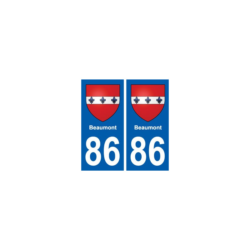 86 Beaumont blason autocollant plaque stickers ville