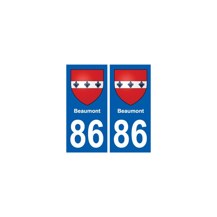 86 Beaumont blason autocollant plaque stickers ville