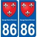 86 Dangé-Saint-Romain blason autocollant plaque stickers ville