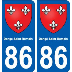86 Dangé-Saint-Romain blason autocollant plaque stickers ville