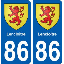 86 Lencloître blason autocollant plaque stickers ville