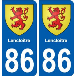 86 Lencloître blason autocollant plaque stickers ville