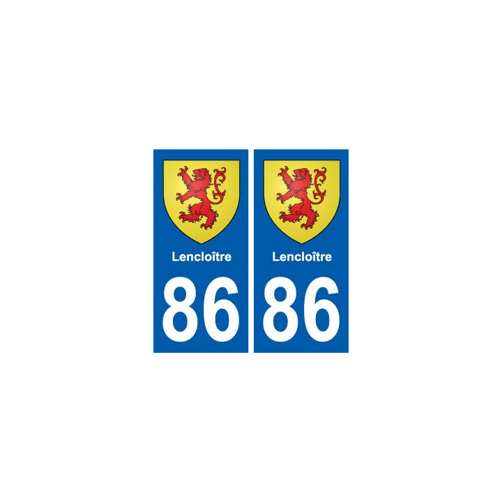 86 Lencloître blason autocollant plaque stickers ville